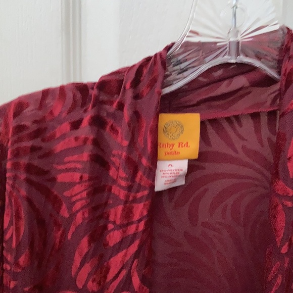 FINAL MARKDOWN RUBY rd open front flocked jacket pl NWT - Picture 4 of 4